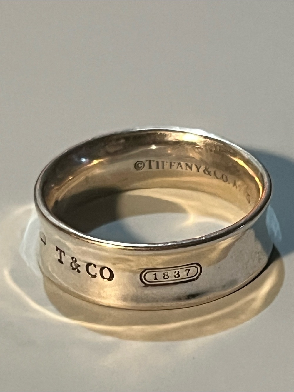 Authentic Tiffany & Co. 1837 Iconic 925 Sterling Silver Band Ring in US Sz 7 - Picture 7 of 9
